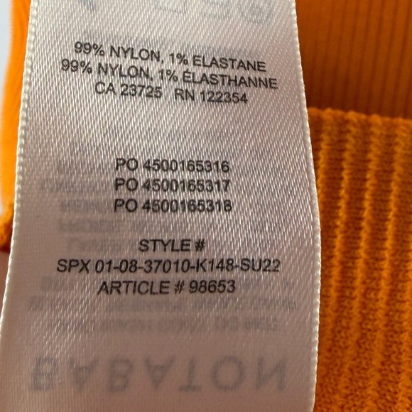 Aritzia Babaton Sculpt Knit One Shoulder Mini Dress in Orange Size Small - Picture 6 of 8